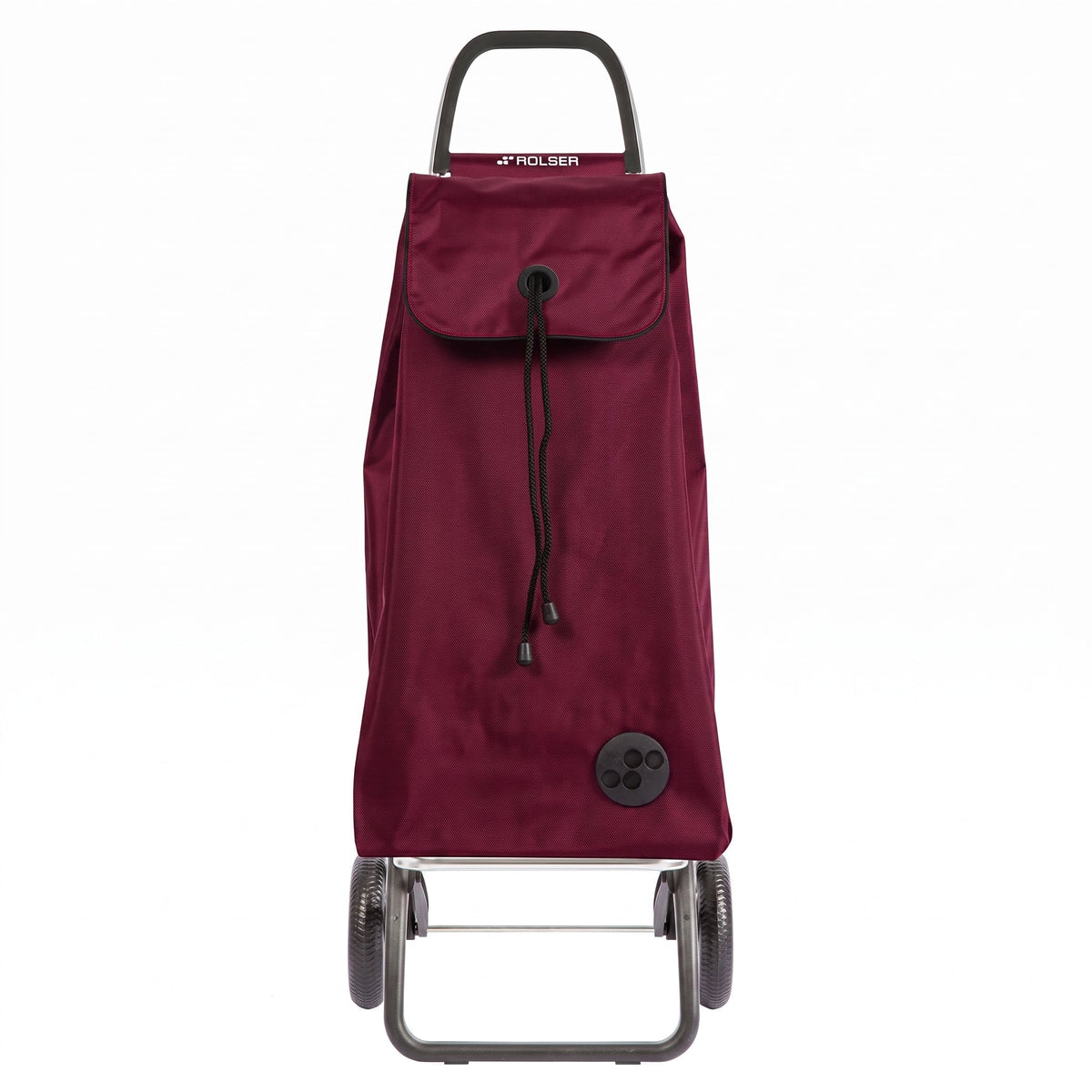 Folding Shopping Cart, Rolser I-Max MF Logic, 2-Wheel, Aluminum, Burgundy