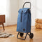 Folding Shopping Cart, Rolser I-Max MF Logic, 2-Wheel, Aluminum, Denim Blue