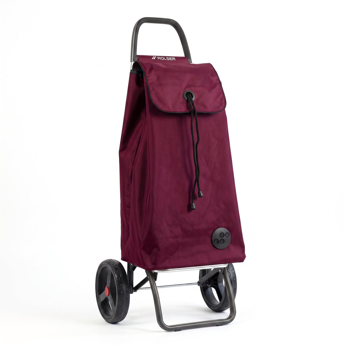 Folding Shopping Cart, Rolser I-Max Logic RSG, Aluminum, Burgundy