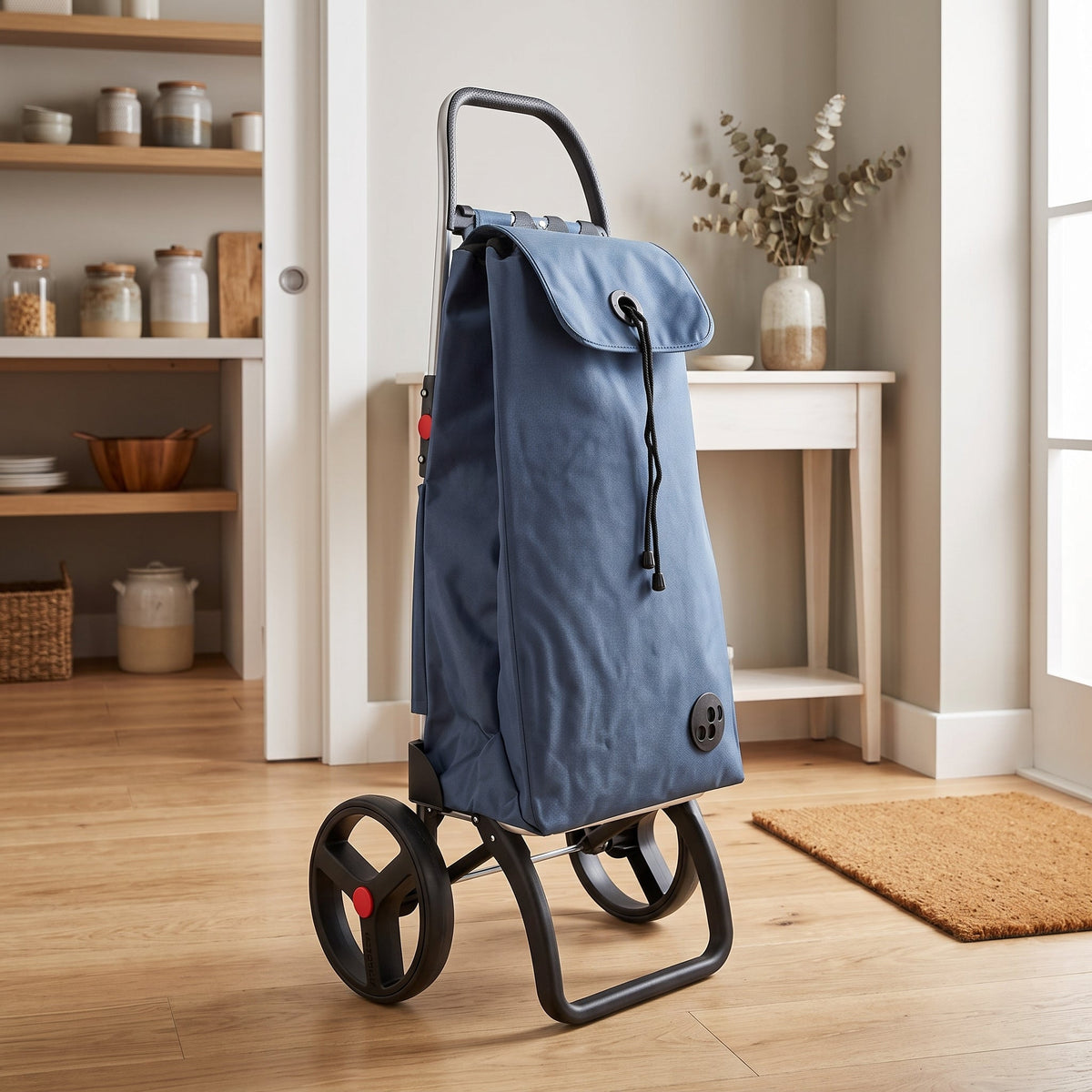 Folding Shopping Cart, Rolser I-Max Logic RSG, Aluminum, Denim Blue