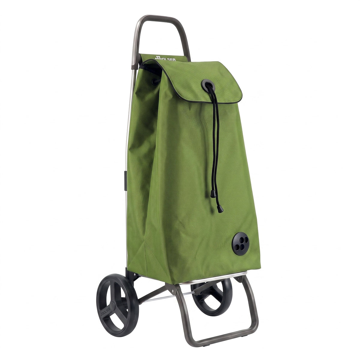 Folding Shopping Cart, Rolser I-Max Logic RSG, Aluminum, Olive