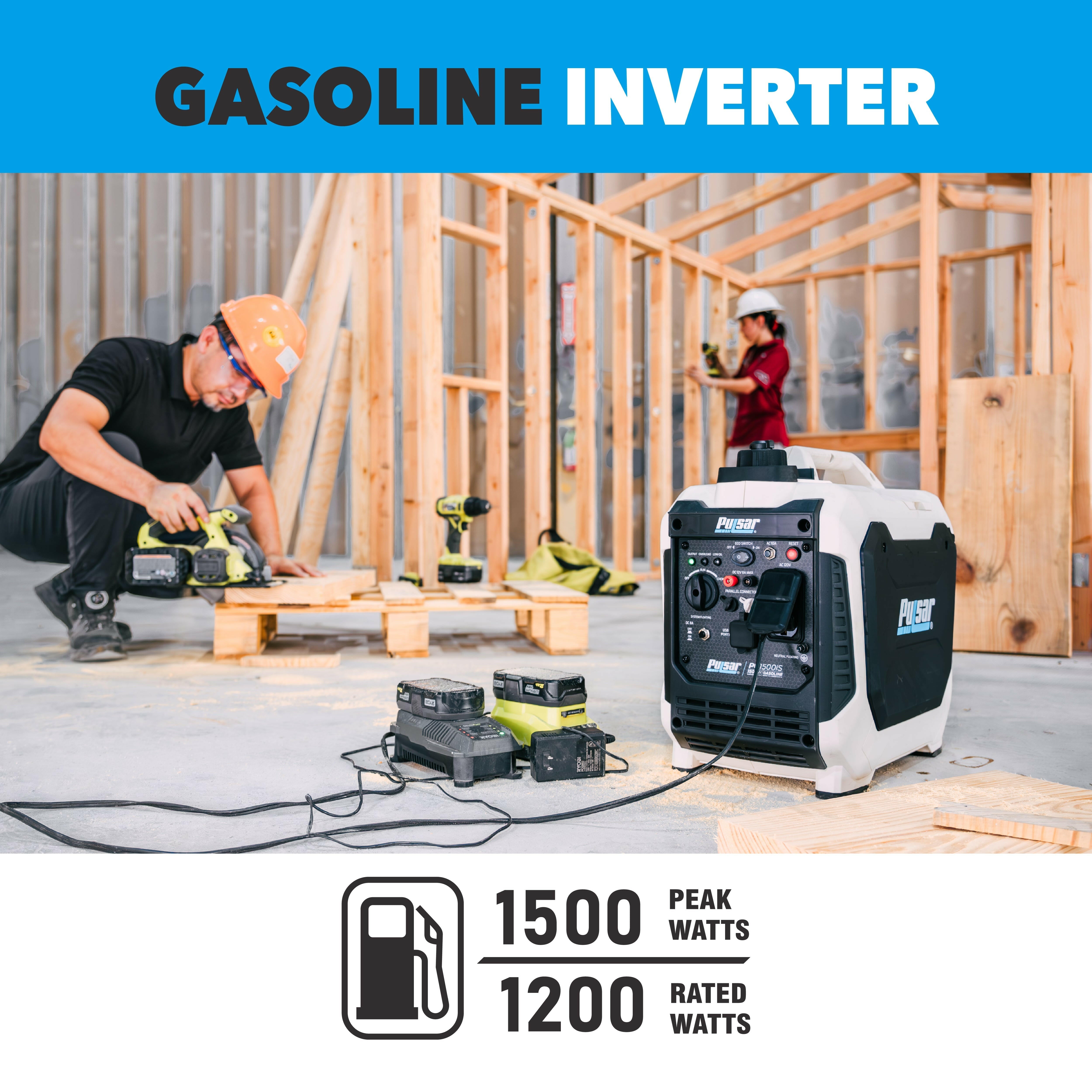 Pulsar PG1202s 1200W Peak 900W Rated Portable Gas-Powered Generator 