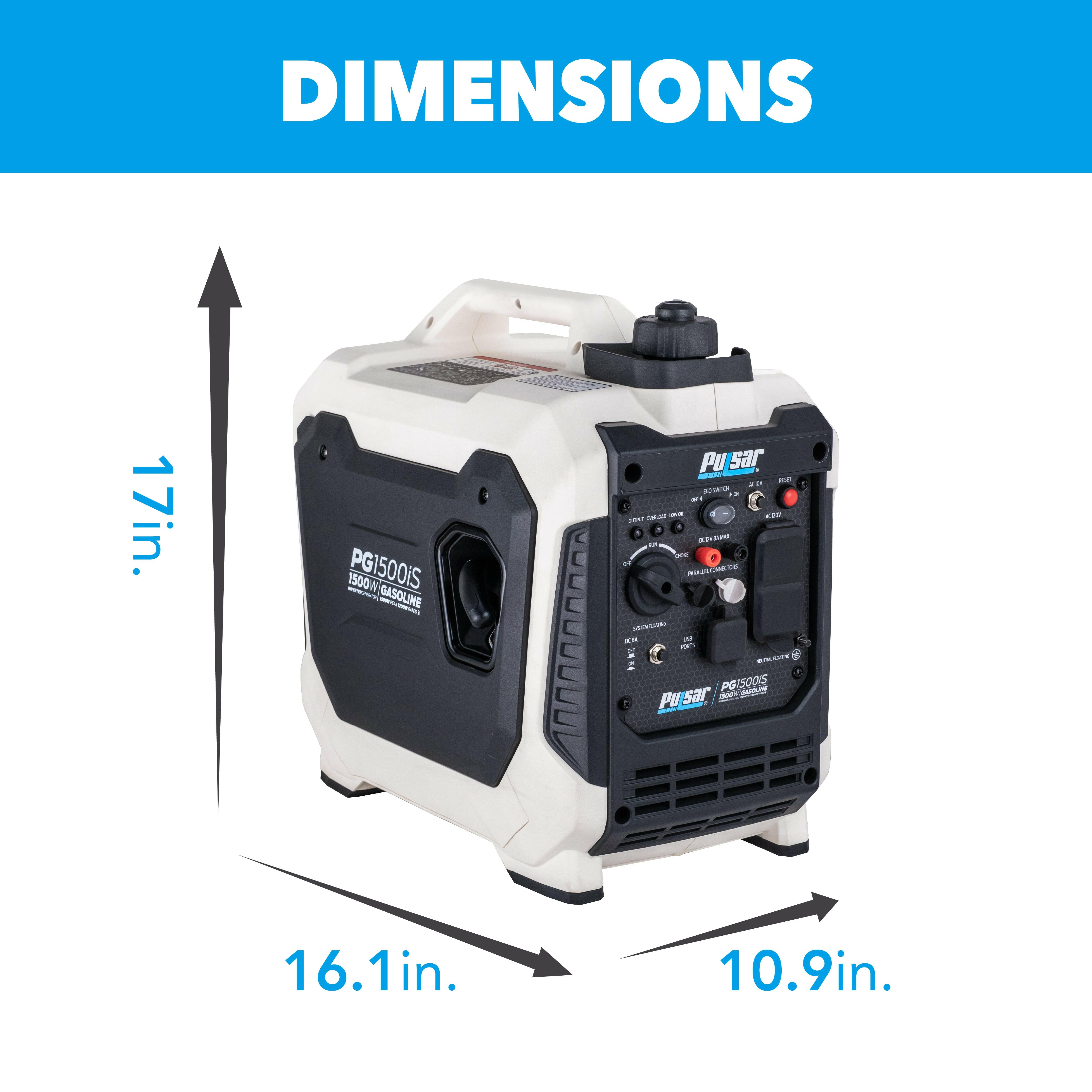 Pulsar PG1202s 1200W Peak 900W Rated Portable Gas-Powered Generator 