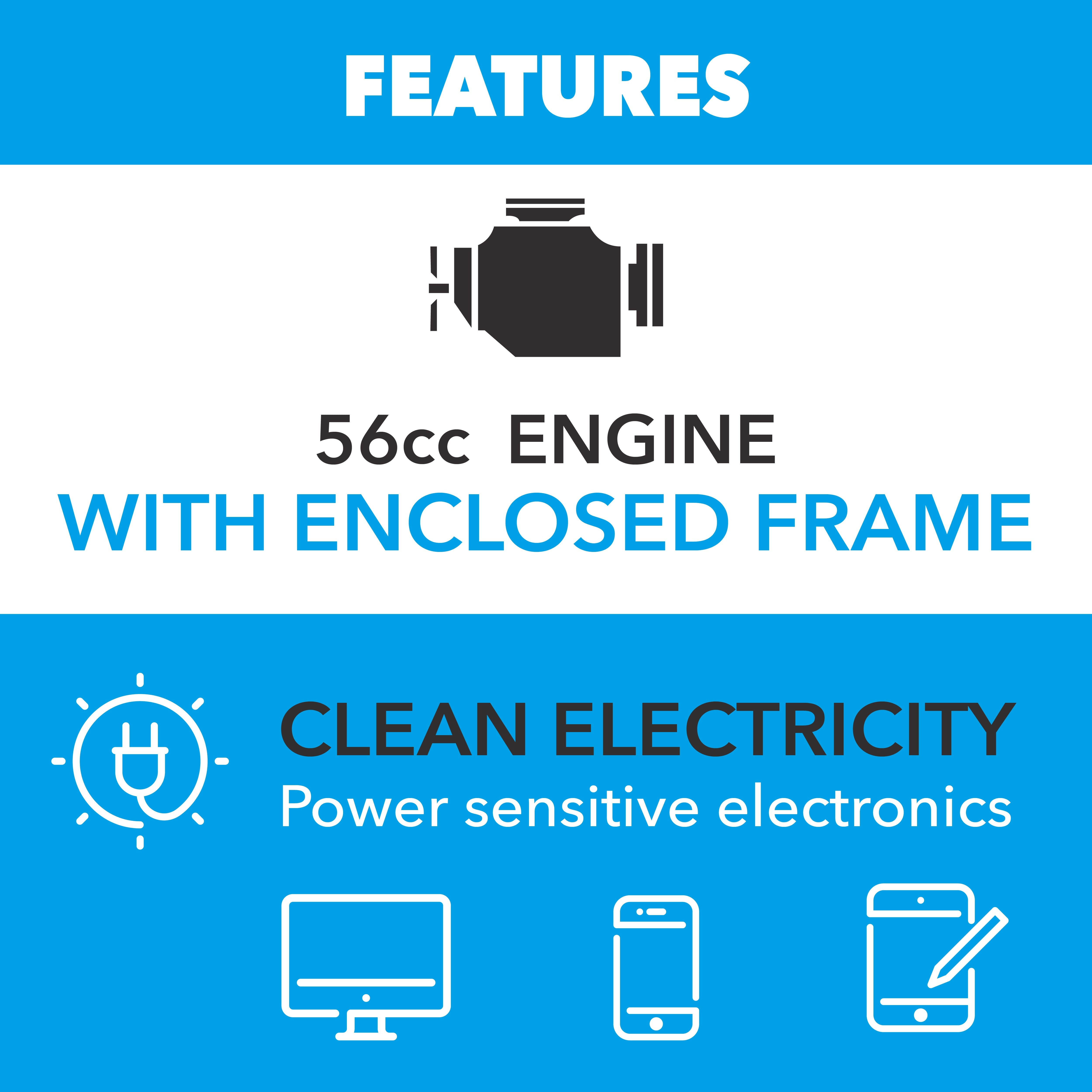 Pulsar PG1202s 1200W Peak 900W Rated Portable Gas-Powered Generator 