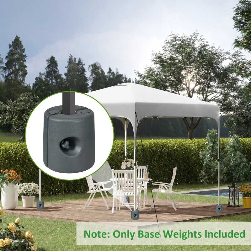 HDPE Tent Weights Set of 4, Canopy Weights, Filled with Water or Sand, 106 LBS, Light Grey