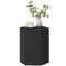 Hexagonal Side Table, Small End Table with 4 Adjustable Feet for Indoor, Outdoor, Black