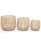 Irma Water Hyacinth Planter – Handmade Natural Fiber Planter, Sustainable, Stylish Storage for Faux Plants, Warm Boho Décor Accent
