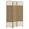 HOMCOM 3-Panel Folding Room Separator: Portable Privacy Screen, Wave Fiber Room Partition for Home Office, Natural