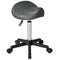 Saddle Stool, Adjustable Rolling Stool, Grey