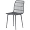 Outdoor Dining Chairs Set of 4, Patio Chairs with Slotted Backrest, Grey