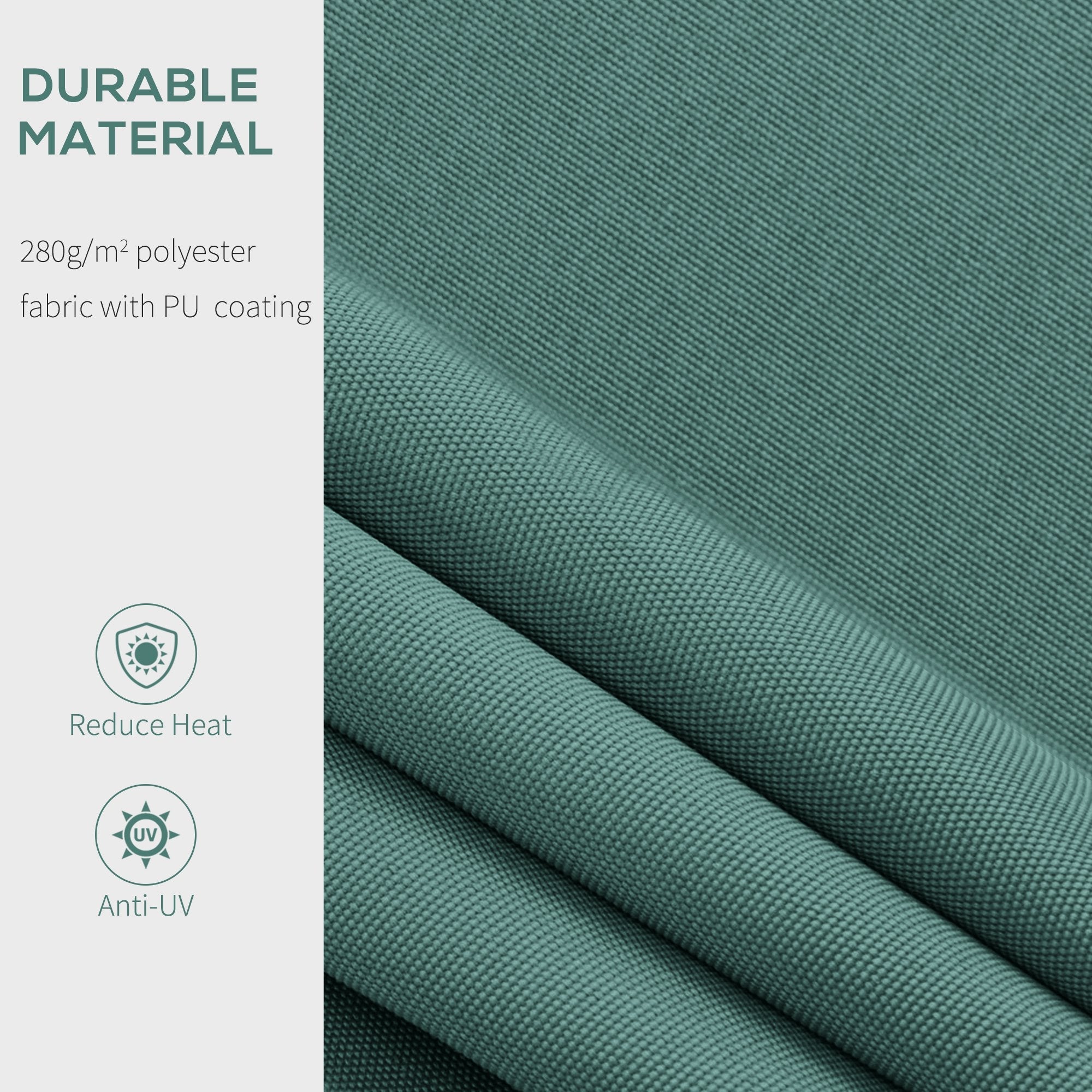 Outsunny Retractable Patio Awning: 8'x7' Manual Water-Resistant Sun Shade Canopy for Outdoor Shelter, Dark Green 