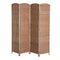 HOMCOM Natural Elegance Room Divider: 4-Panel Woven Wicker Indoor Privacy Screen for Home Decor
