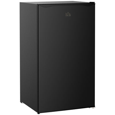 HOMCOM 3.2 Cu.Ft Mini Fridge with Freezer Compact Refrigerator Adjustable Shelf Mechanical Thermostat Reversible Door 