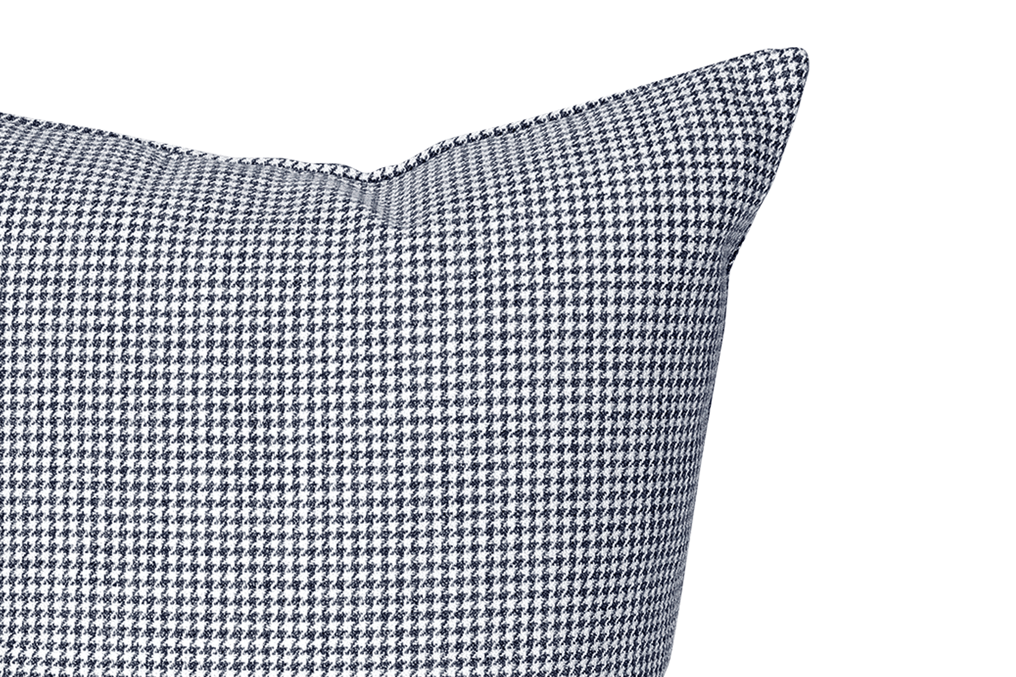 Indigo Houndstooth Cushion Cover 