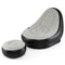 Inflatable Lounge Sofa with Ottoman Portable Air Sofa for Adults with Flocked Surface-Grey