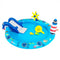 Inflatable Play Center Marine Life Spray Pool with Shark-shaped Slide Lighthouse Sprinkle