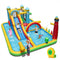 Inflatable Water Slide with Jumping Area and Climbing Wall(with 680W Blower)