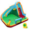 Inflatable Water Slide Park 6-in-1 Giant Bounce House with Long Slide Splash Pool Climbing Wall