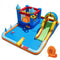 Inflatable Water Slide Park Bouncy Castle with Climbing Wall with 750W Blower