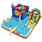 Inflatable Water Slide Park with Climbing Wall and Splash Pool