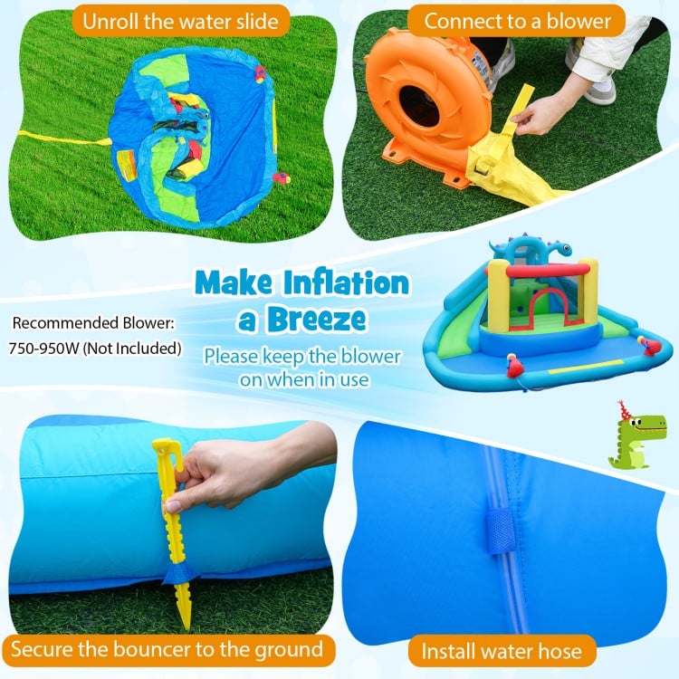 Inflatable Water Slide Park Dinosaur-themed Kids Inflatable Bounce House