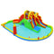 Inflatable Water Slide Park with 2 Long Slides and Climbing Walls for Yard Party