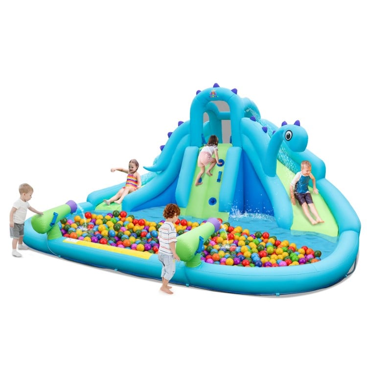 Inflatable Water Slide with Dual Slides and Large Splash Pool and Carry Bag (with 584W Blower)