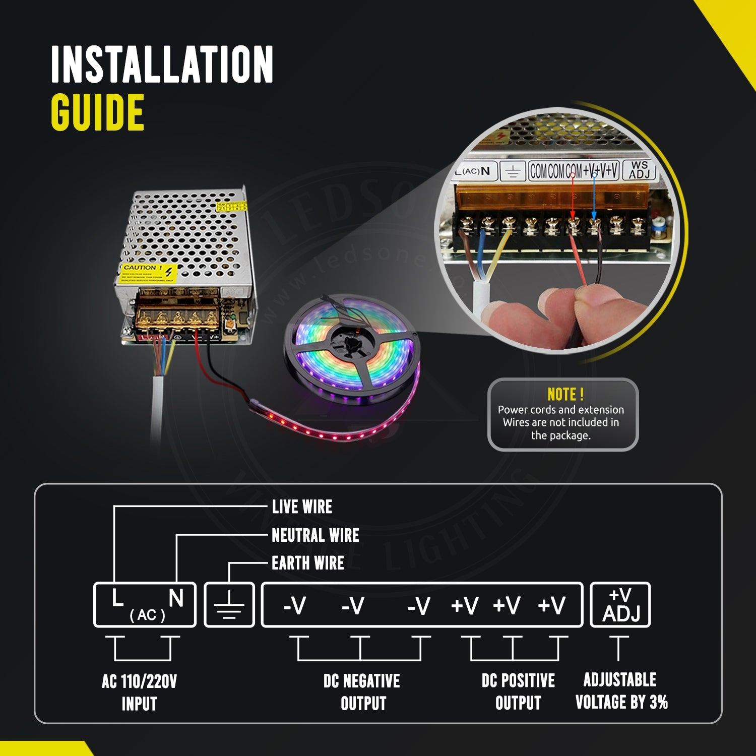 DC 24V 18 Amp Switching Power Supply for LED Strips CCTV~1019