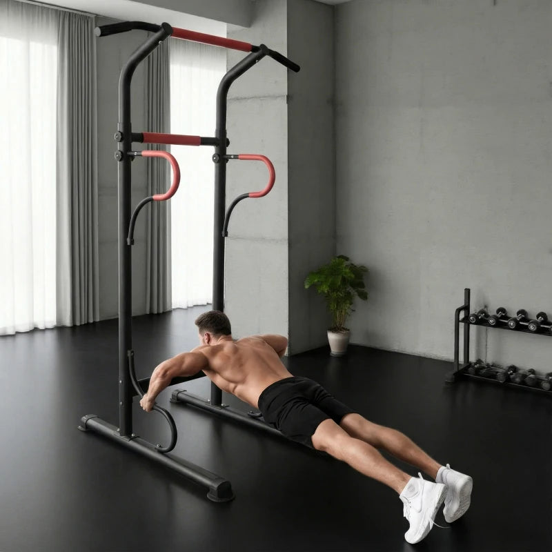 Soozier Power Tower, Pull Up Bar, Dip Station for Home Office Gym Multi-Function Workout Equipment