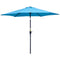8.5' Round Aluminum Patio Umbrella Garden Parasol Market Sunshade Tilt Canopy w/ 6 Ribs, Crank Handle, Blue