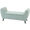 Upholstered Storage Bench with Arms, Modern Ottoman Bench for Bedroom, Entryway, and Living Room, Green