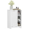 Laundry Cabinet with Removable Basket, Tilt Out Laundry Hamper with Adjustable Shelf and Open Compartments, White