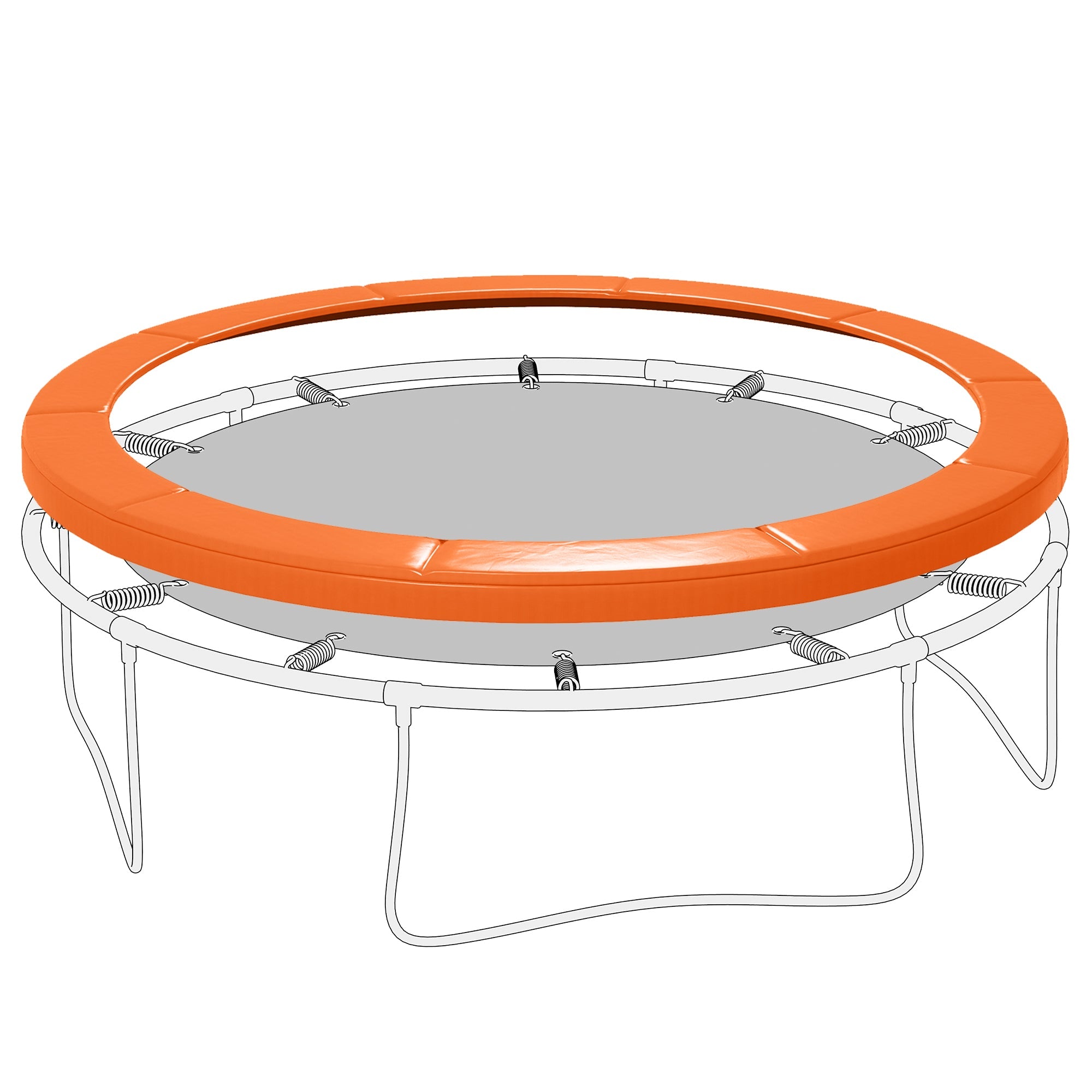 Soozier 14ft Trampoline Safety Pad Replacement Bounce Mat Cover Jump Exercise Fitness Accessory Light Orange 