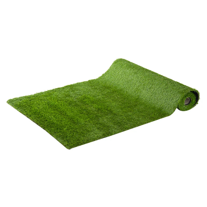 Artificial Grass 10' x 3' (30 Square Feet), Fake Grass Turf with UV Protection, Drain Holes for Rain, Green