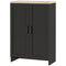HOMCOM Modern Storage Cabinet with Doors and Adjustable Shelf for Kitchen, Living room, 23.6