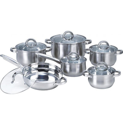 12 Piece Stainless Steel Cookware Set - Free Shipping 