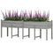 Wooden Raised Garden Bed Planter, Large Elevated Planter Box with Legs, Bed Liner and Drain Holes, Grey