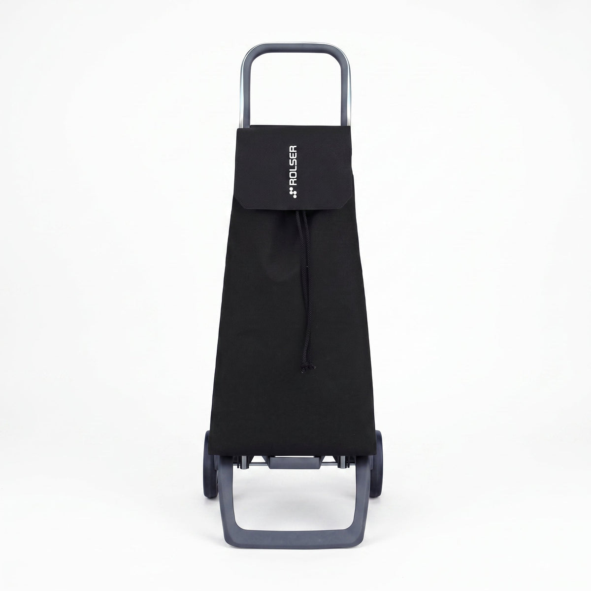 Folding Shopping Cart, Rolser Jet LN Joy, 2-Wheel, Aluminum, Black