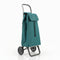 Folding Shopping Cart, Rolser Jet LN Joy, 2-Wheel, Aluminum, Pine Green
