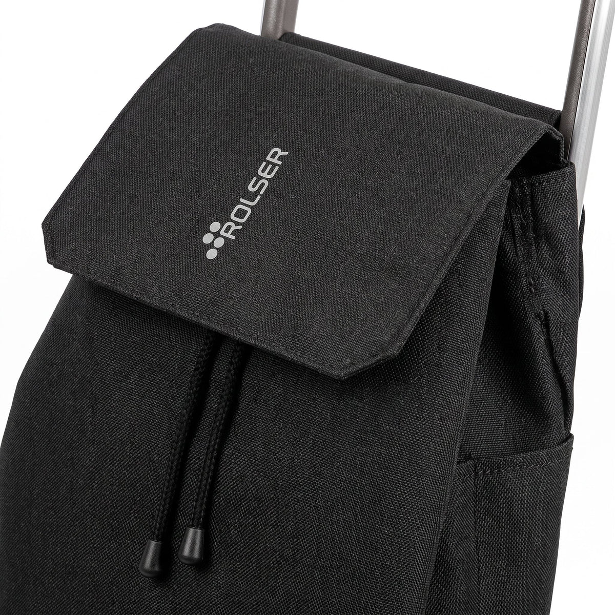 Folding Shopping Cart, Rolser Jet Tweed Joy, Aluminum, Black