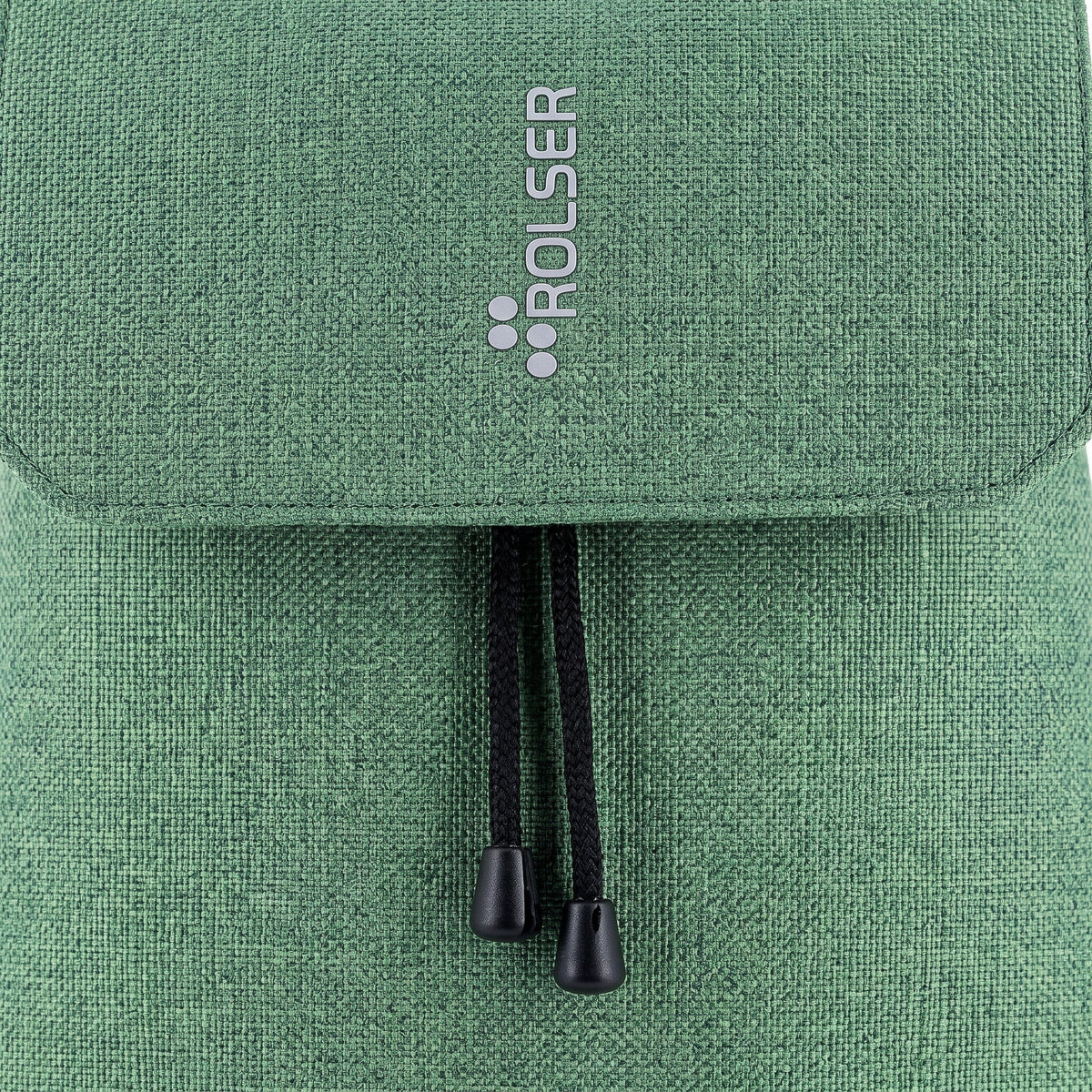 Folding Shopping Cart, Rolser Jet Tweed Joy, Aluminum, Jade Green