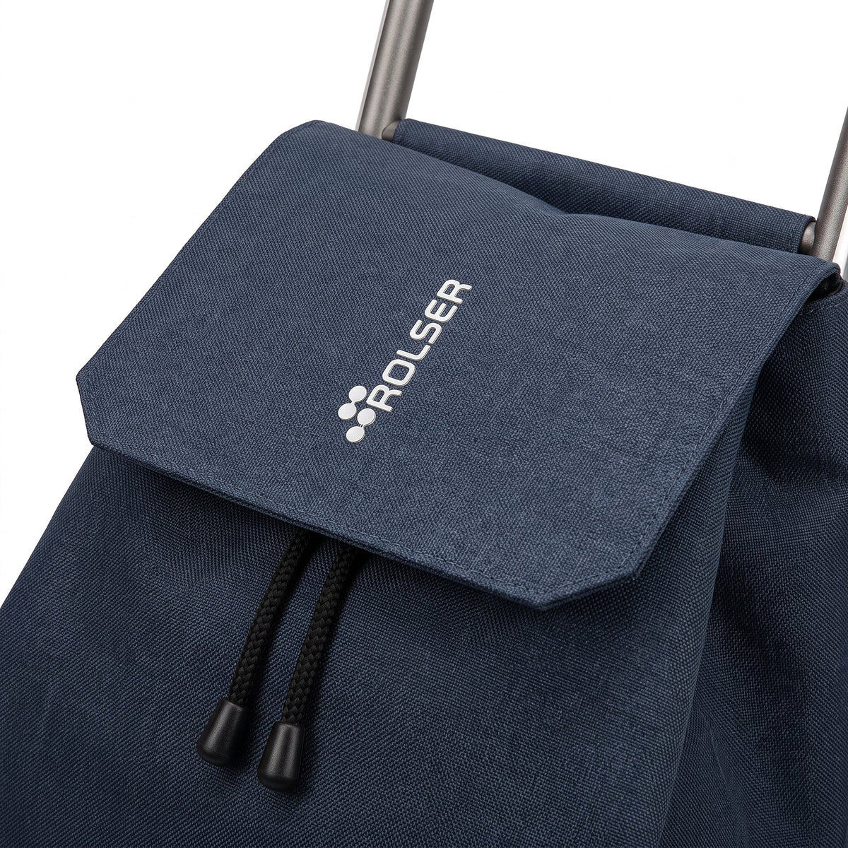 Folding Shopping Cart, Rolser Jet Tweed Joy, Aluminum, Navy