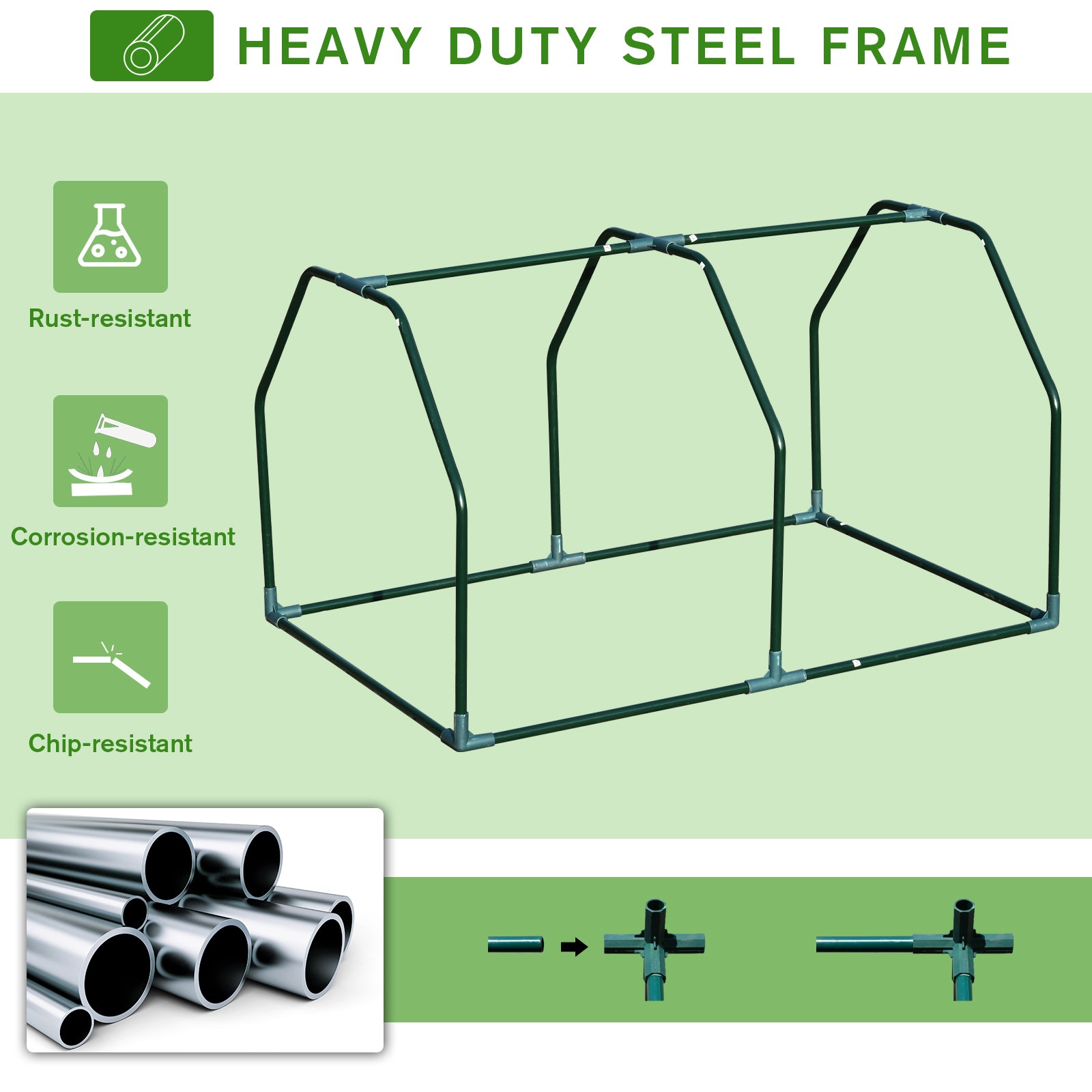 Outsunny Mini Greenhouse: 39"x28"x24" Portable PE Cover & Steel Frame with Zipper Door 