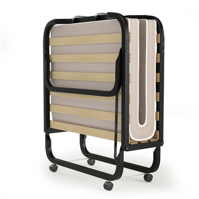 Rollaway Bed with Casters Wheels and Folding Memory Foam Mattress - Free Shipping 