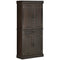 HOMCOM Coffee Wood Pantry Cabinet: 71