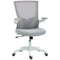 Ergonomic Office Chair, Swivel Desk Chair with Adjustable Lumbar Support and Height, Flip-up Armrests, Wheels, Grey