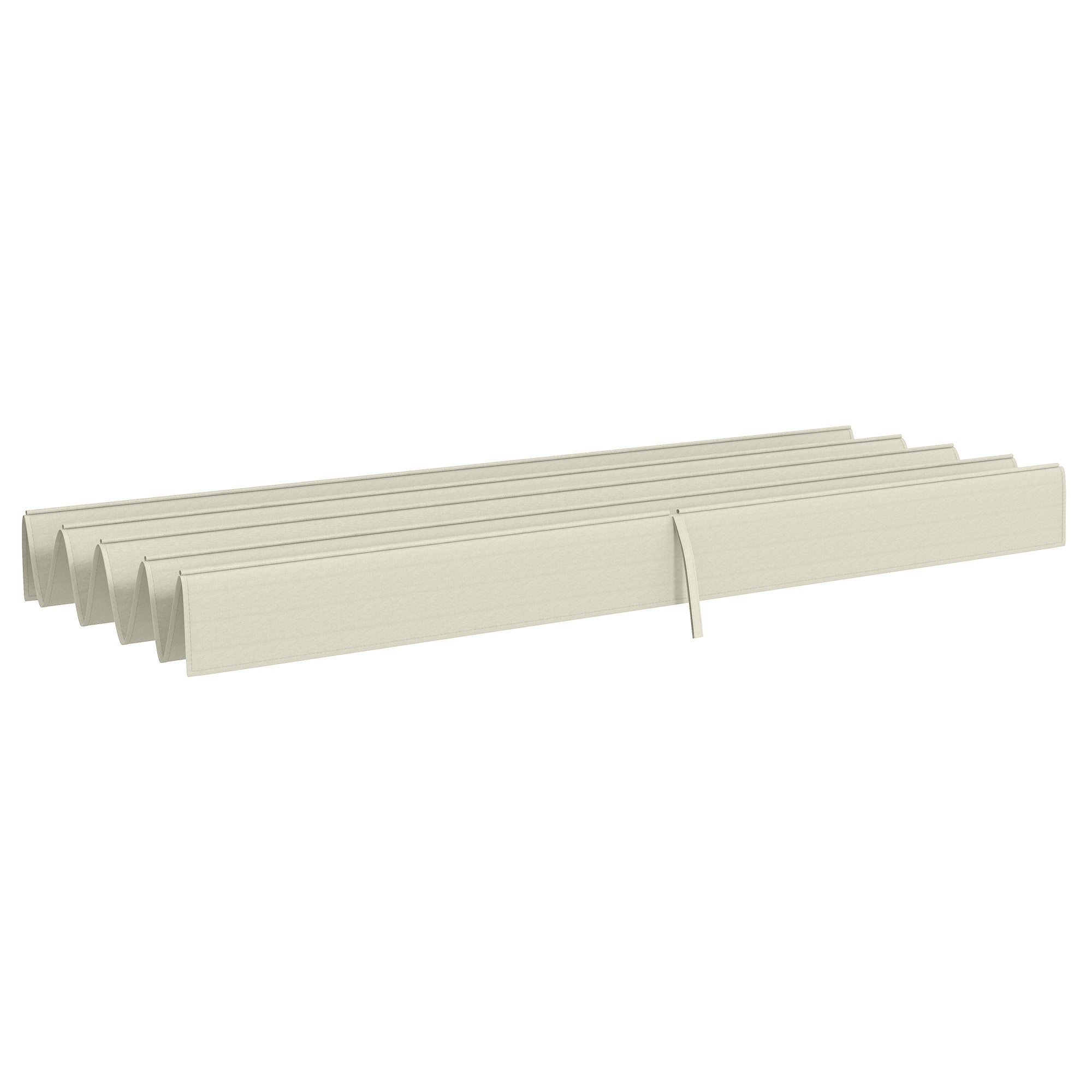 Outsunny Pergola Canopy, Retractable Sun Shade Cover for 9.8' x 7.1' Pergola, UV30+ Protected, Cream White 