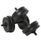 Soozier Adjustable 2 x 22lbs Weight Dumbbell Set for Weight Fitness Training Home Gym Equipment Black Pair