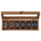 6-Slot Solid Wood Watch Box with Glass Lid, Rustic Walnut Watch Organizer & Display Case