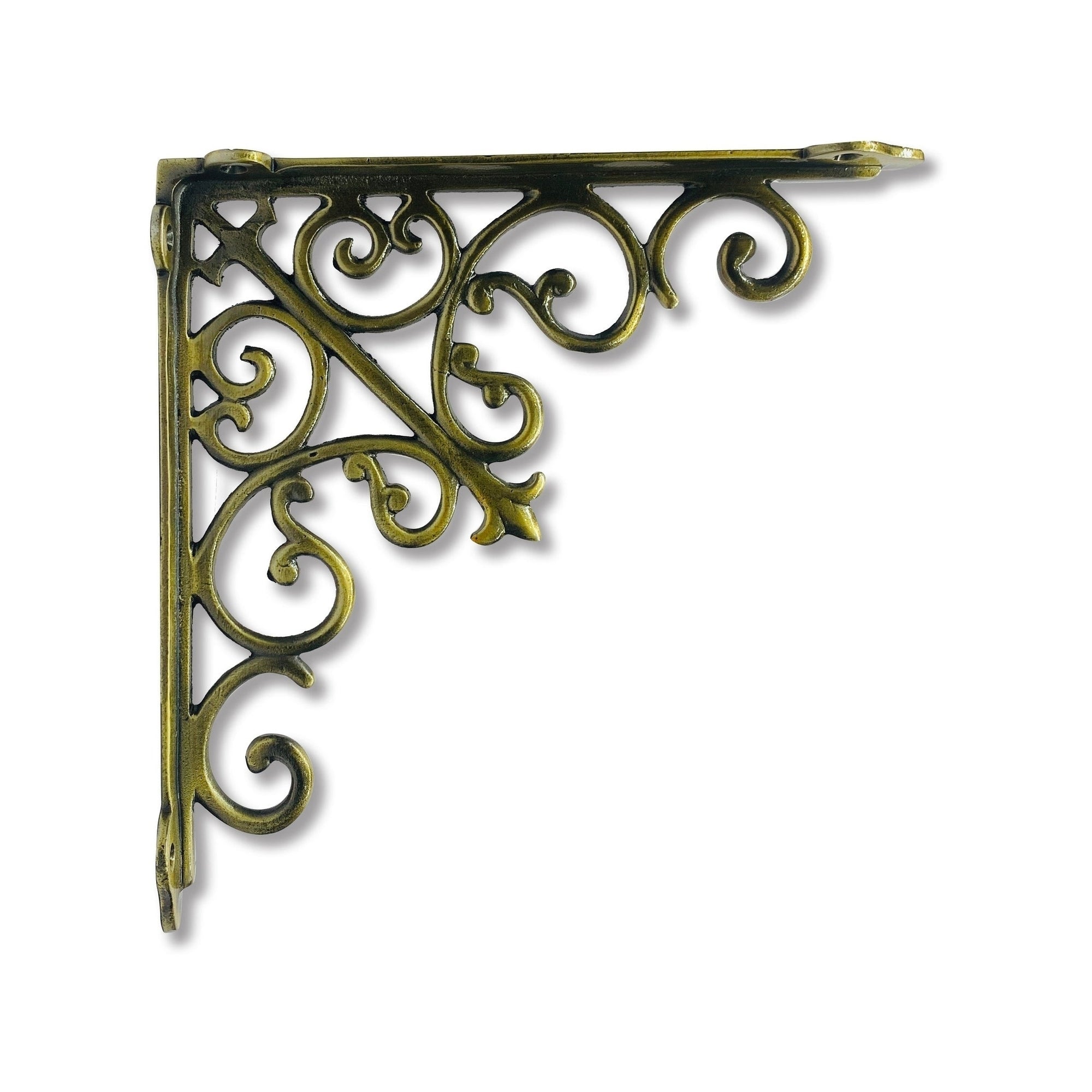 Victorian Shelf Bracket, Medium, Antique Gold 